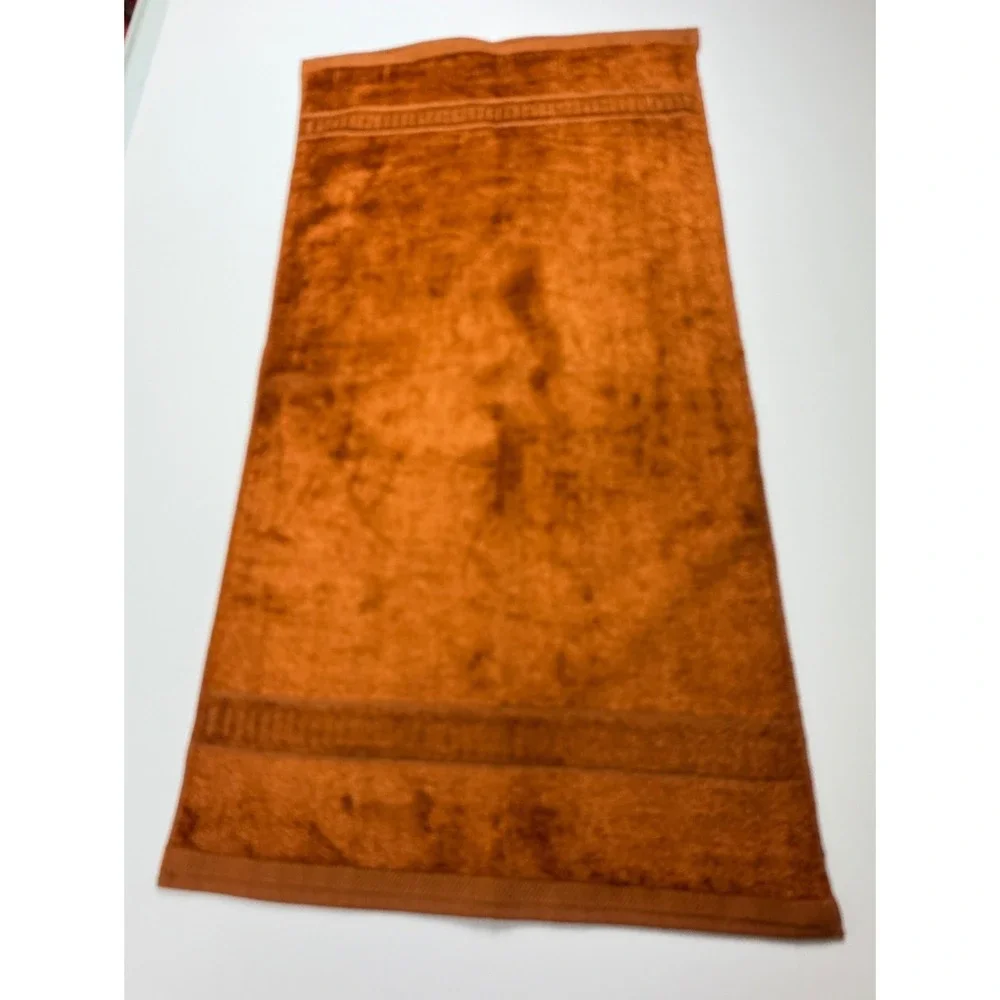 Vintage Cannon Royal Family Hand Towel Orange Rust MCM Cotton